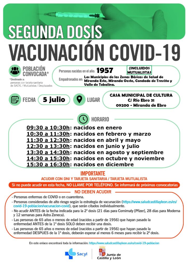 vacunacion 5 julio 1957